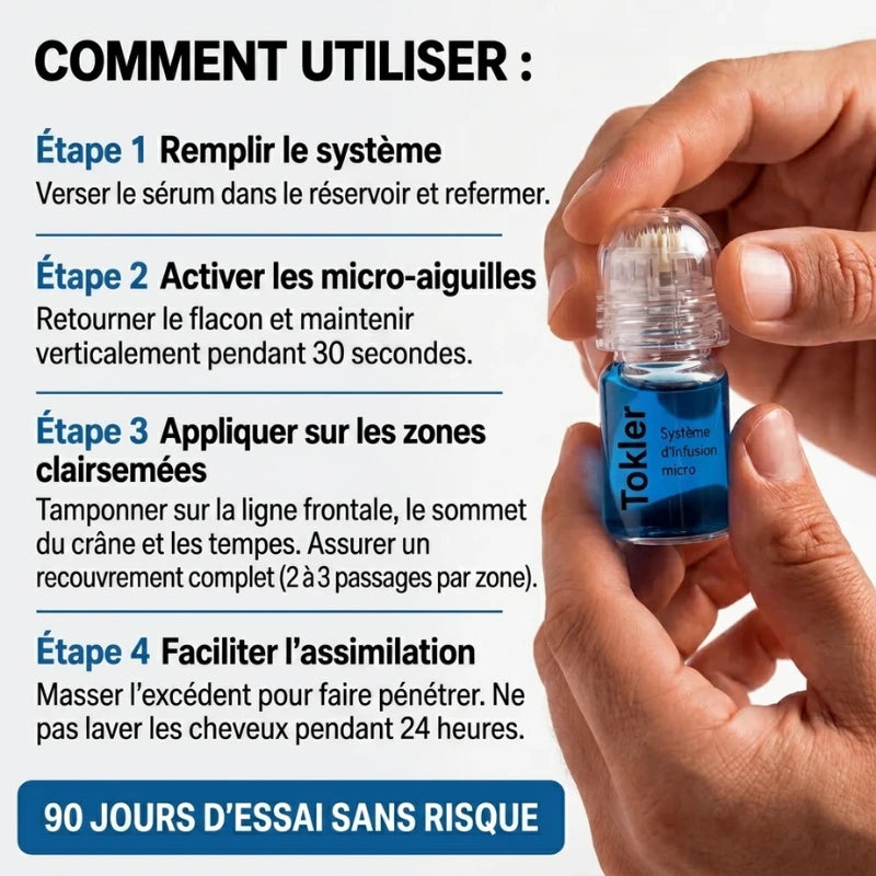Le système de repousse capillaire par infusion de peptides le plus puissant