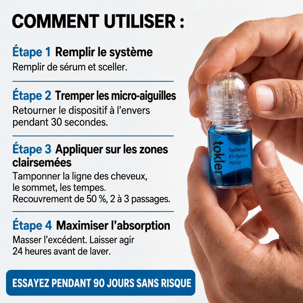 Le système de repousse capillaire par infusion de peptides le plus puissant
